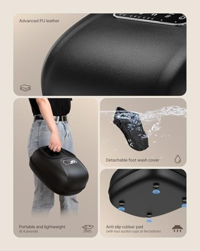 Heated Shiatsu Foot Massager Machine Deep Kneading Air Compression UK 12