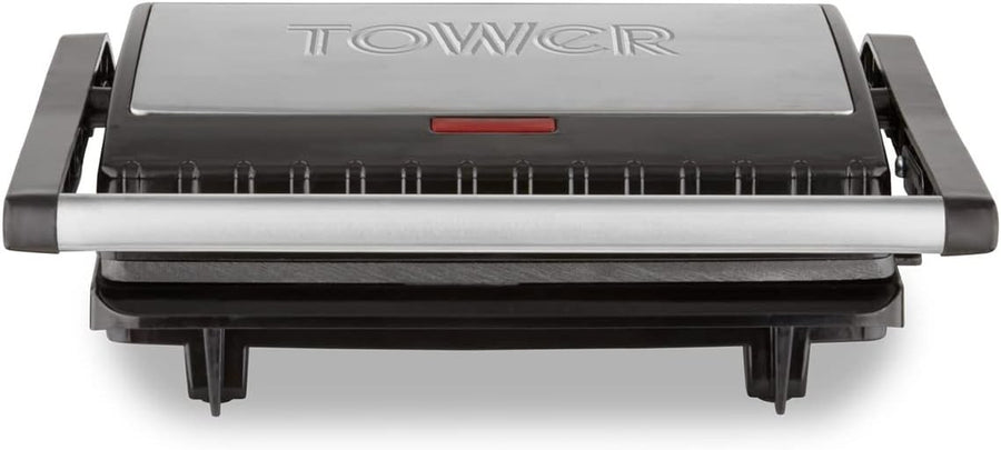 Health Grill & Panini Press 750W Non-Stick Cerastone Plates Black Stainless