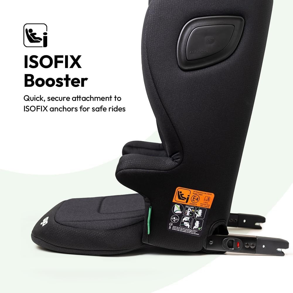 i-Size Booster Car Seat 100–150cm Foldable Travel Lightweight ISOFIX