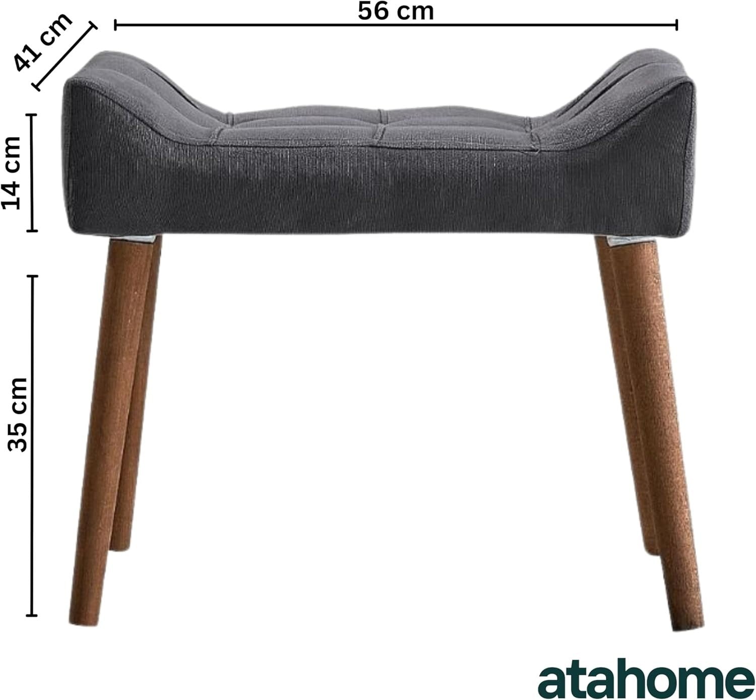 Anthracite Padded Dressing Table Stool Modern Vanity Makeup Chair
