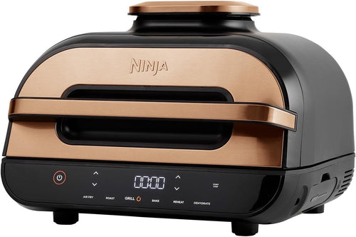 Health Grill Air Fryer 6-in-1 Digital Probe 260°C No Flip 3.8L Copper Black
