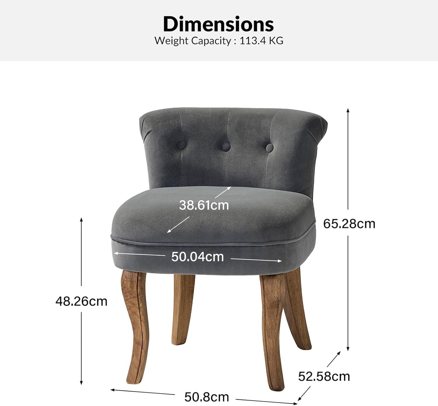 Set of 2 Grey Velvet Upholstered Vanity Chairs – Barrel Back Accent Seats