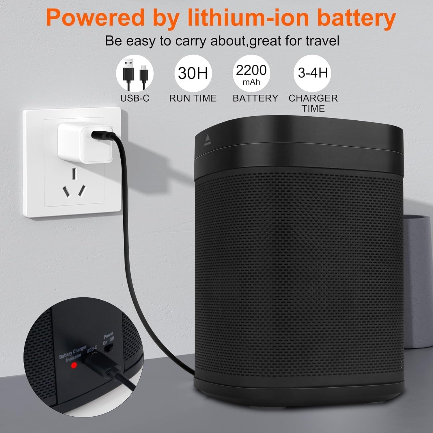 White Noise Sound Machine & Bluetooth Speaker – Sleep Aid with Night Light