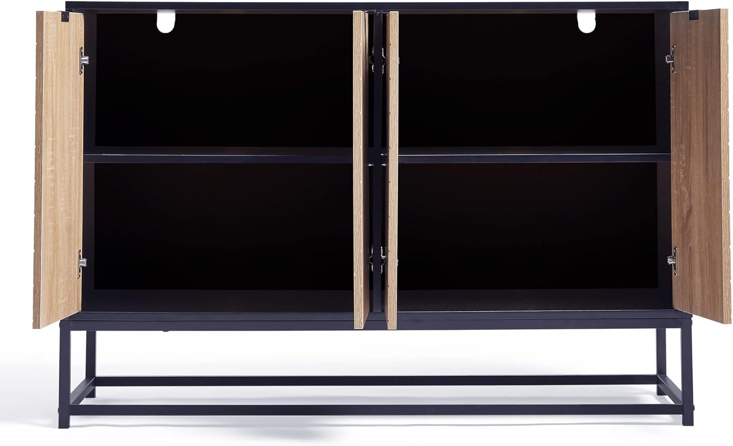 Modern Industrial Sideboard Cabinet with 4 Doors & Large Storage for Home Bar