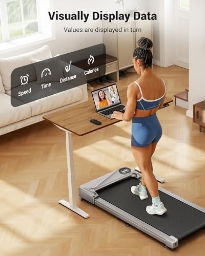 Under Desk Walking Treadmill w/ LED Display & Remote Control