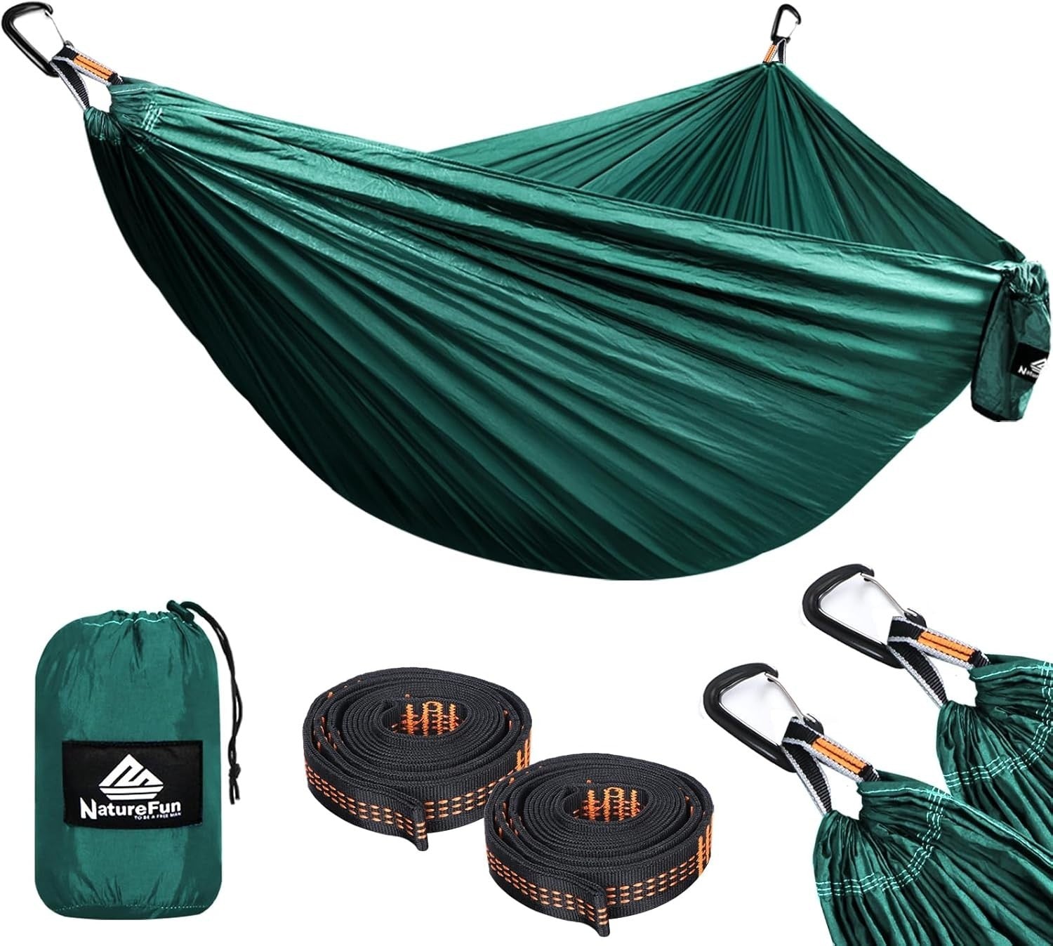 Ultra-Light Travel Camping Hammock 300kg Load Quick-Dry Parachute Nylon