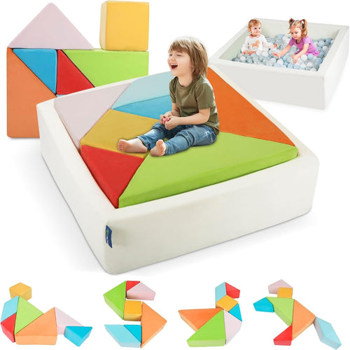 Modular Kids Play Sofa with Puzzle Design & Ball Pit – Soft, Creative Fun