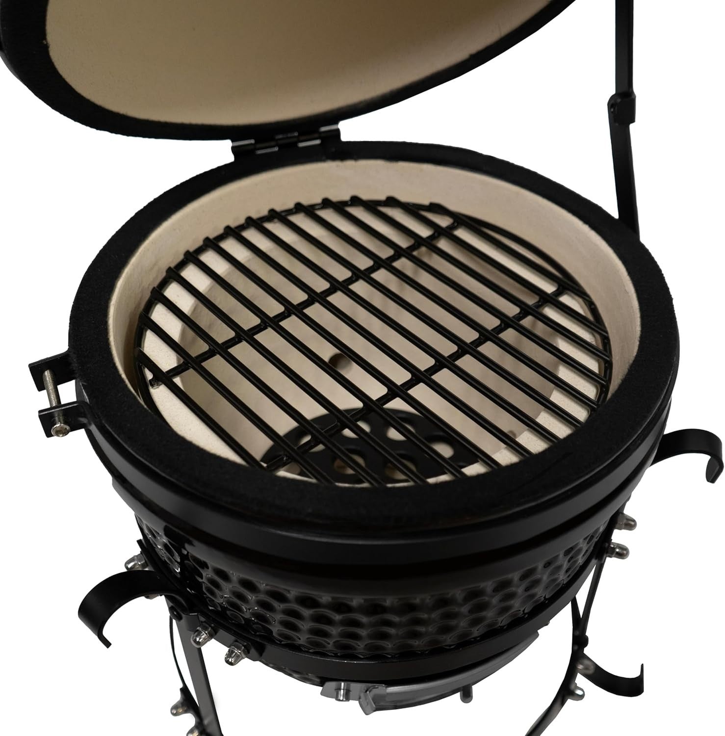 Portable 13" Kamado BBQ Smoker Grill Ceramic Charcoal Oven Outdoor Cooking