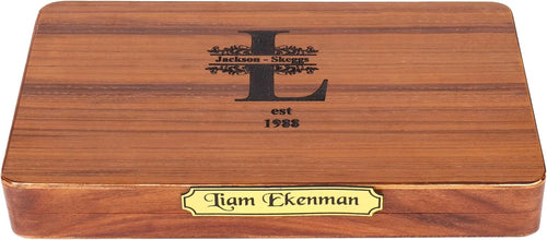 14 Inch Wooden Backgammon Set Travel Board Game with Checkers Dice Case