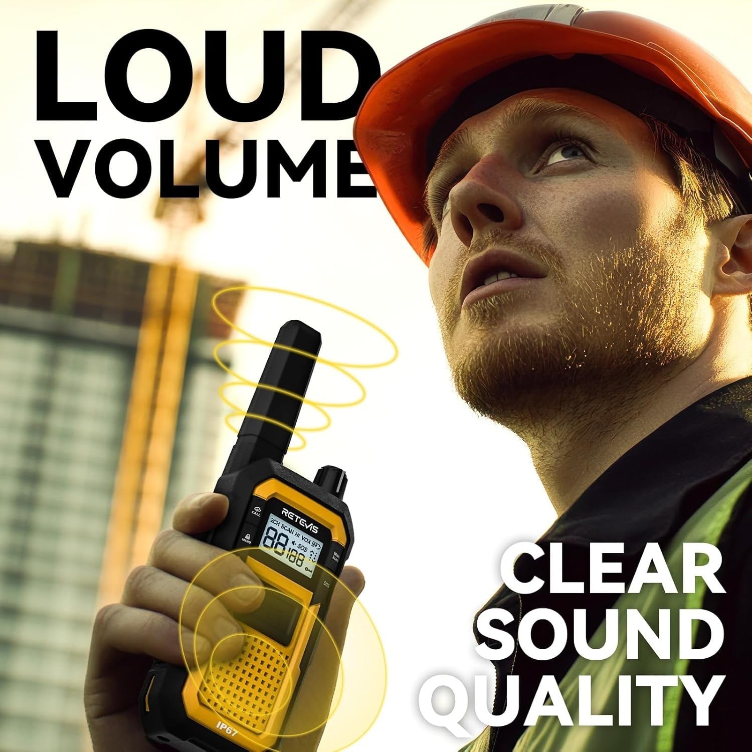 Heavy Duty Waterproof Walkie Talkies IP67 6 Way Charger 6 Pack Radio