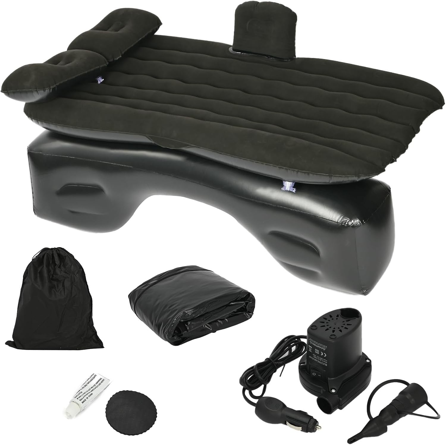 Inflatable Car Air Mattress – Portable Back Seat Bed with Pump & Pillow