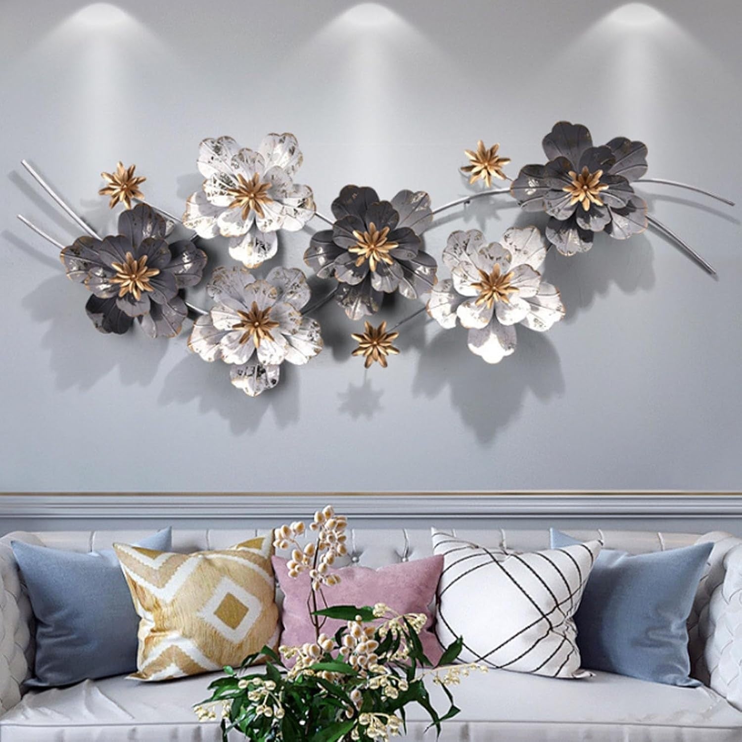 3D Metal Wall Decor Modern Iron Art Hanging Sculpture Ornament