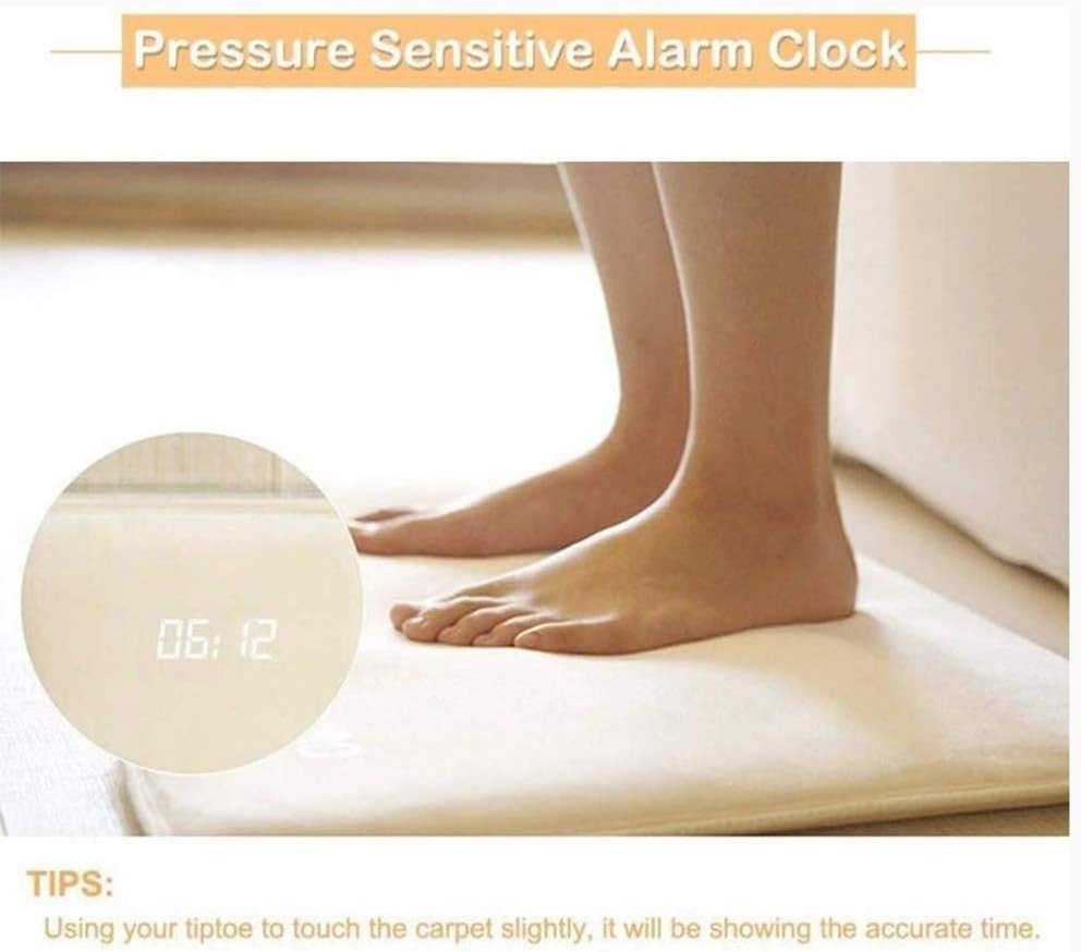 Heavy Sleepers Alarm Clock Pressure Sensitive Carpet LED White