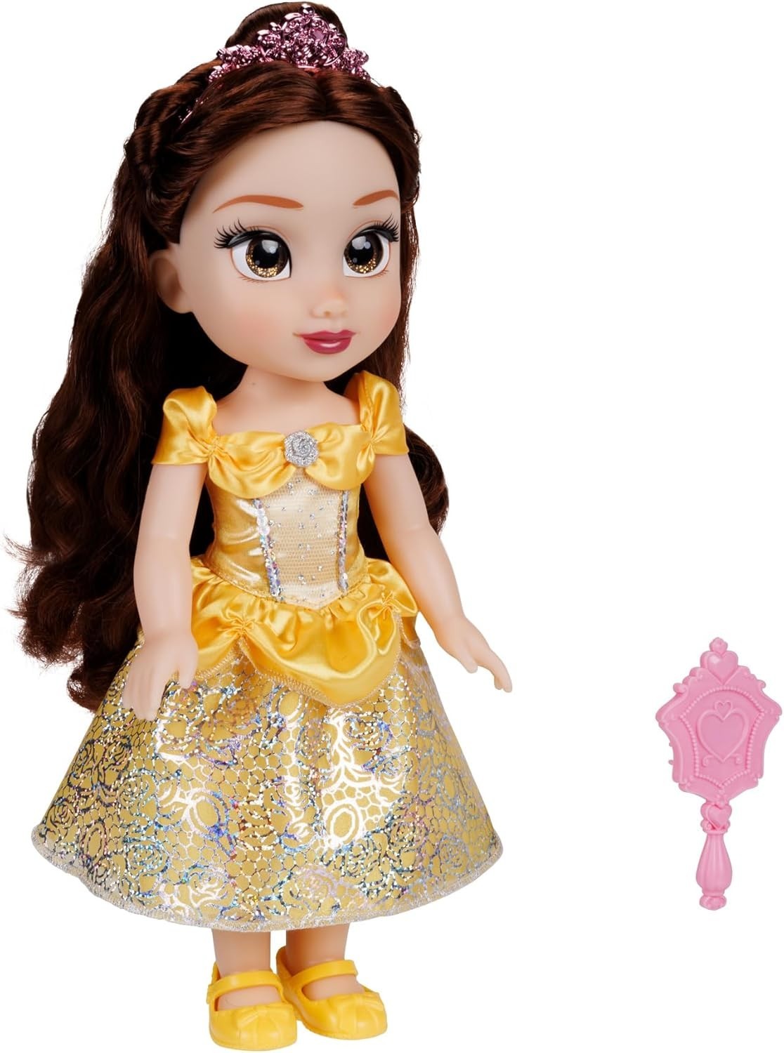 14in Royal Princess Doll Shimmer Skirt Glitter Eyes Tiara Hair Brush