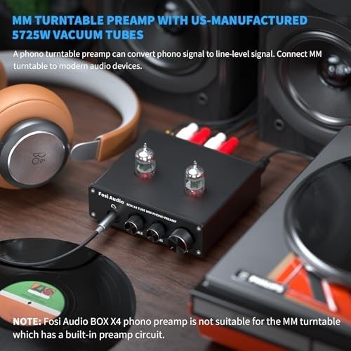 BOX X4 MM Phono Preamp Turntable Headphone Amp Vacuum Tube Hi-Fi