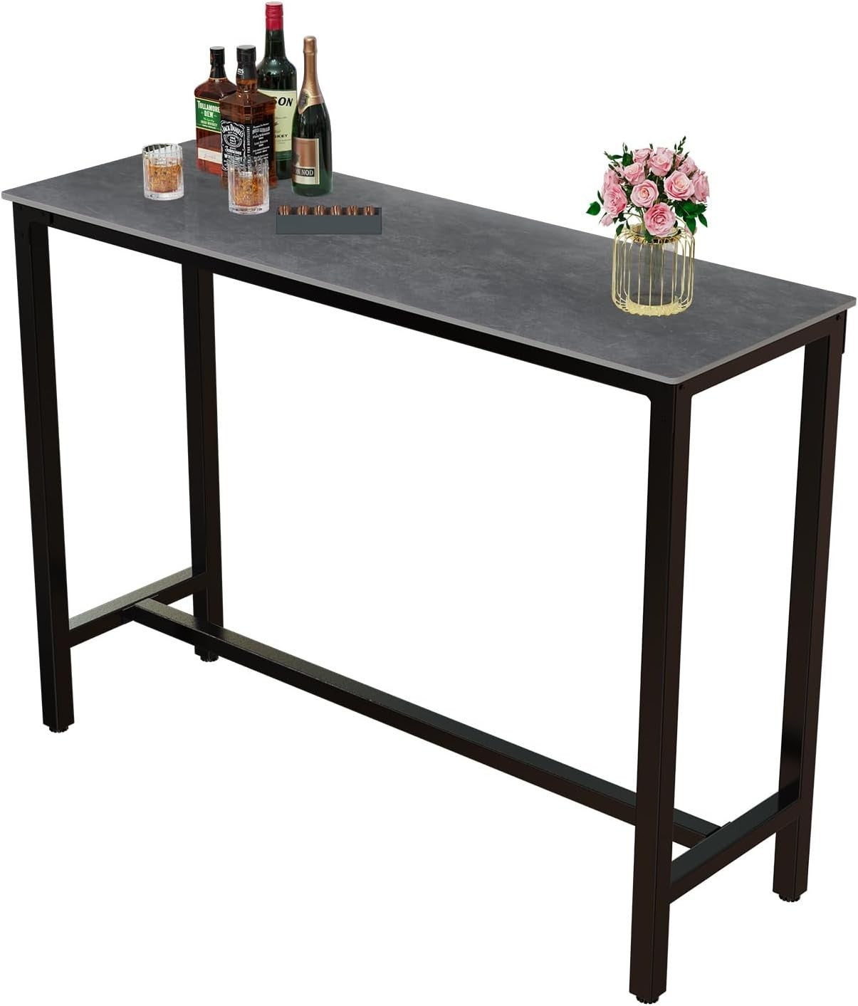 120cm Sintered Stone Bar Table High Counter Dining Table Bar for Kitchen Home