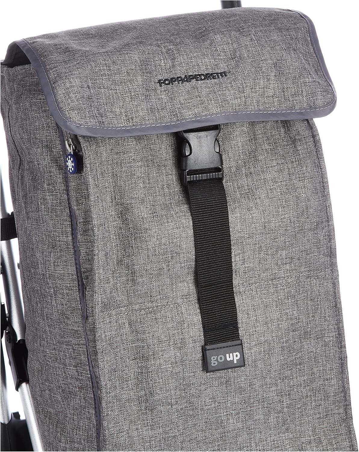 Foppapedretti Go Up Shopping Trolley Grey Sturdy Durable Fabric & Metal