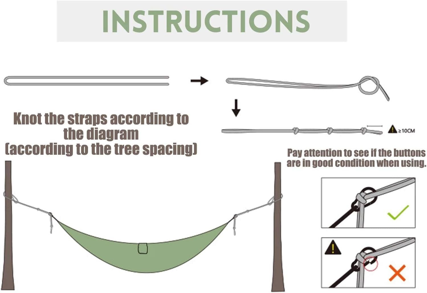 Double Camping Hammock for 2 | Portable Nylon, Lightweight, Quick Setup