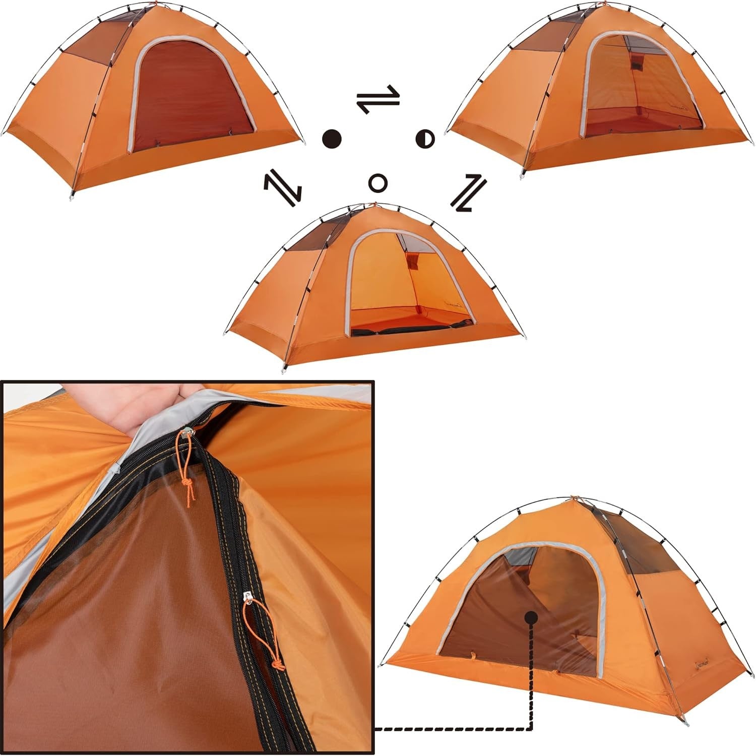 2 Man Waterproof Camping Tent Lightweight Dome Easy Set Up Hiking