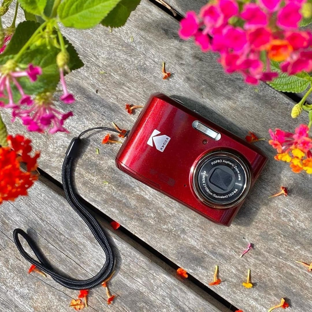 16MP Compact Digital Camera 4X Optical Zoom HD Video Red Camera