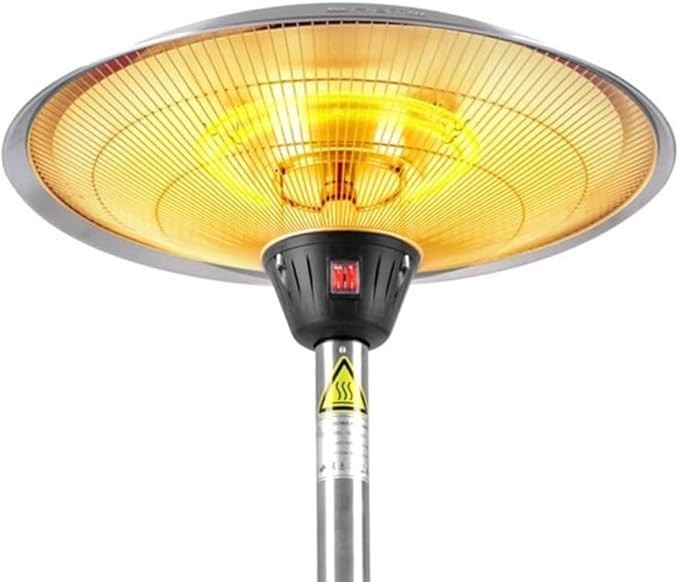Outdoor Infrared Table Top Heater 2.1kW Rattan Base 3 Heat Settings IP44