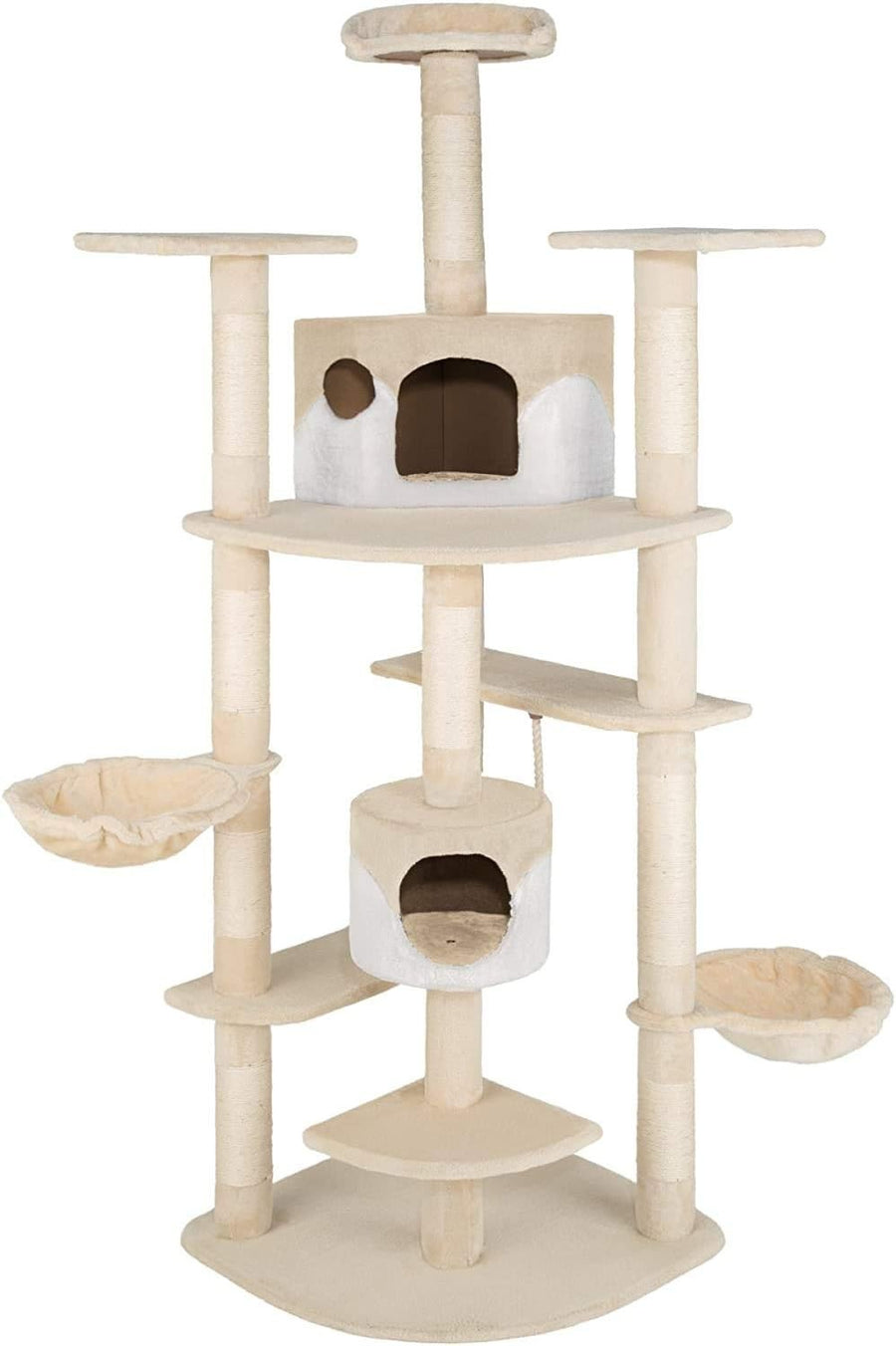 Extra Tall Cat Tree Tower Mega Climber Multi Level Scratching Posts Beige