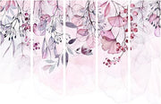Red Leaf 5 Panel Room Divider 225x172cm Single Sided Folding Screen