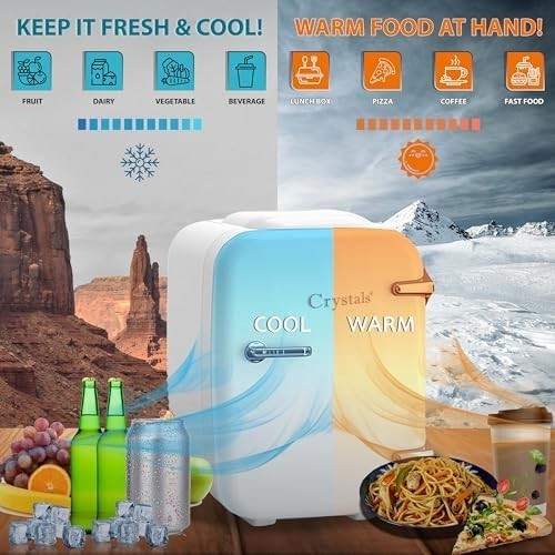 4L Mini Fridge Cooler & Warmer | Compact, Quiet, Energy Efficient 12V DC