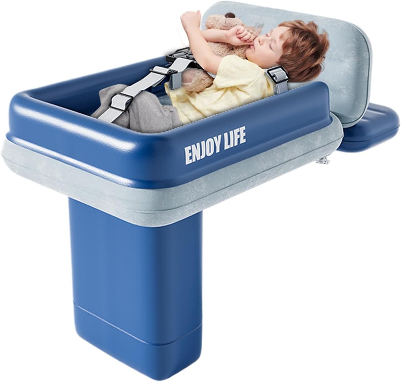 Inflatable Toddler Airplane Bed for Travel Camping Flight – Foldable Portable So