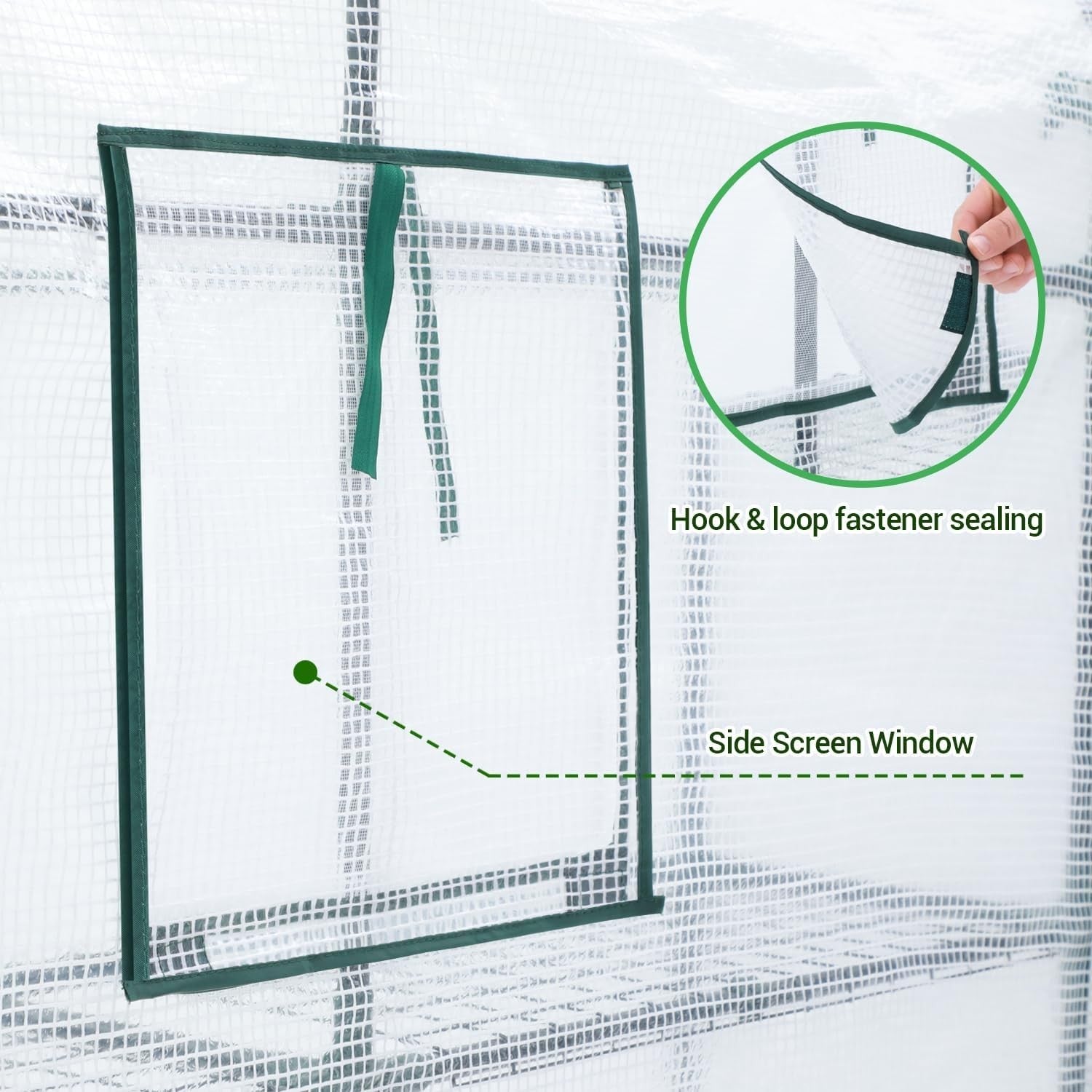 Walk-In 3 Tier 12 Shelf Greenhouse | White PE Cover Heavy-Duty Garden Growhouse