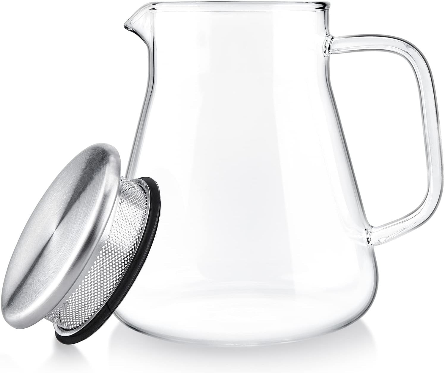 Glass Tea Maker Kettle 27oz Stovetop Safe Loose Leaf Tea Pot Filter
