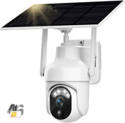 4G LTE Solar Security Camera 2K PTZ Wireless Outdoor SIM Card