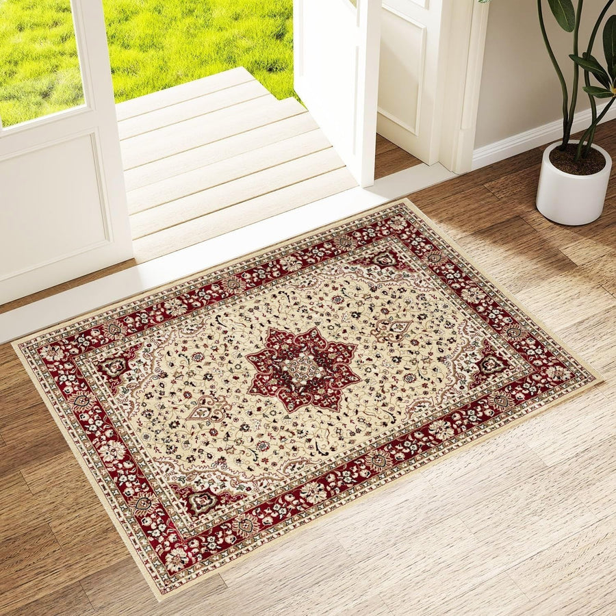 Vintage Floral Door Mat 60x110cm Non Slip Soft Indoor Hallway Kitchen Rug