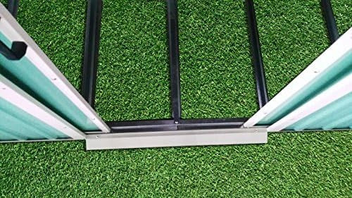 Metal Garden Storage Shed 8x8ft Waterproof Outdoor Shed with Apex Roof Green