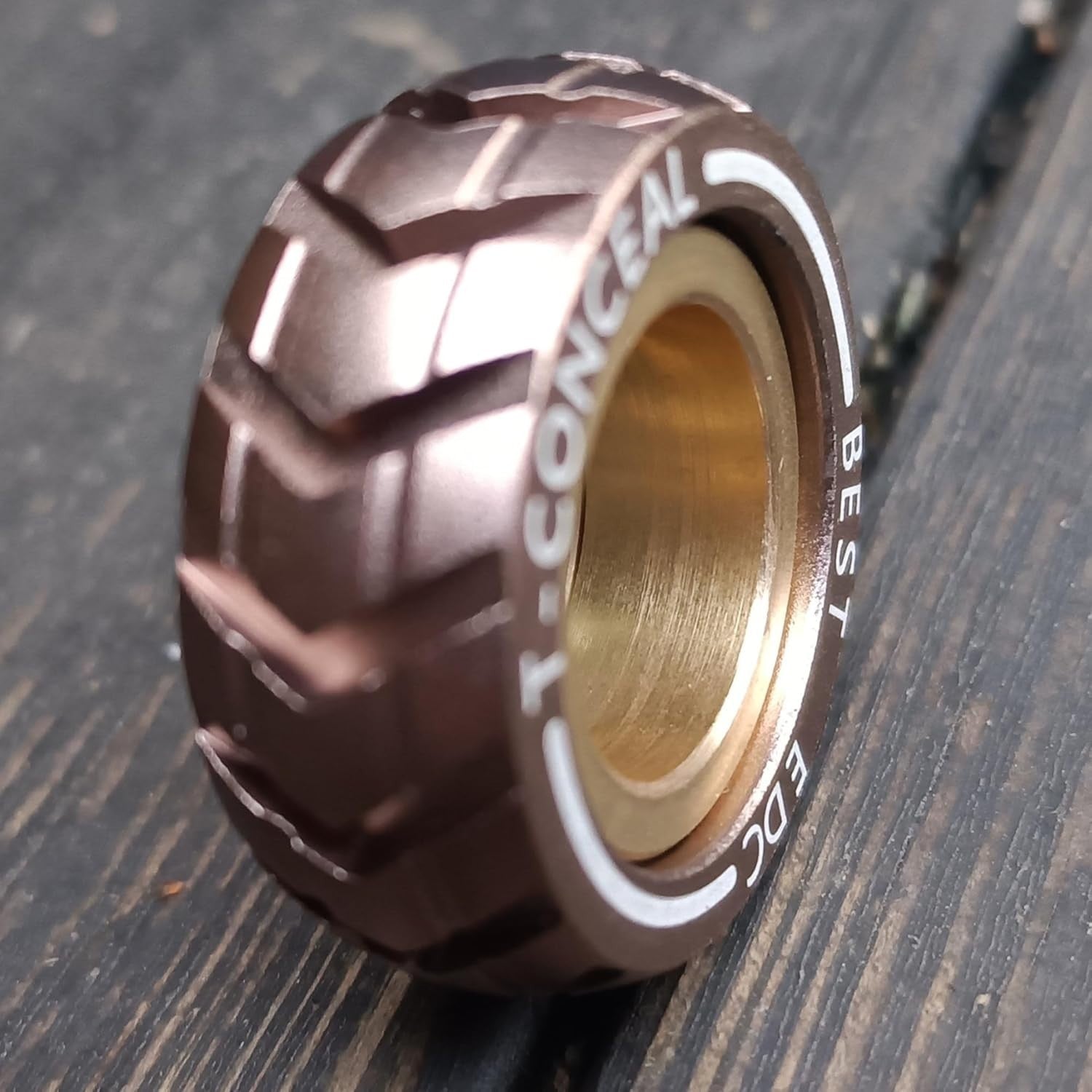 Gold Magnetic Haptic Fidget Ring Stainless Steel Quiet Stress Toy