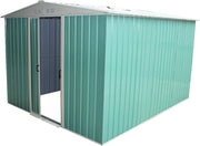 Metal Garden Shed 8x6’ Green Outdoor Tool Bike Storage Garage Waterproof