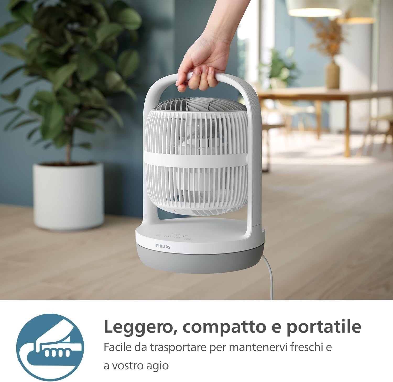 Silent Table Fan – 3 Speed 180° Adjustable Air Circulator Ultra Quiet Cooling