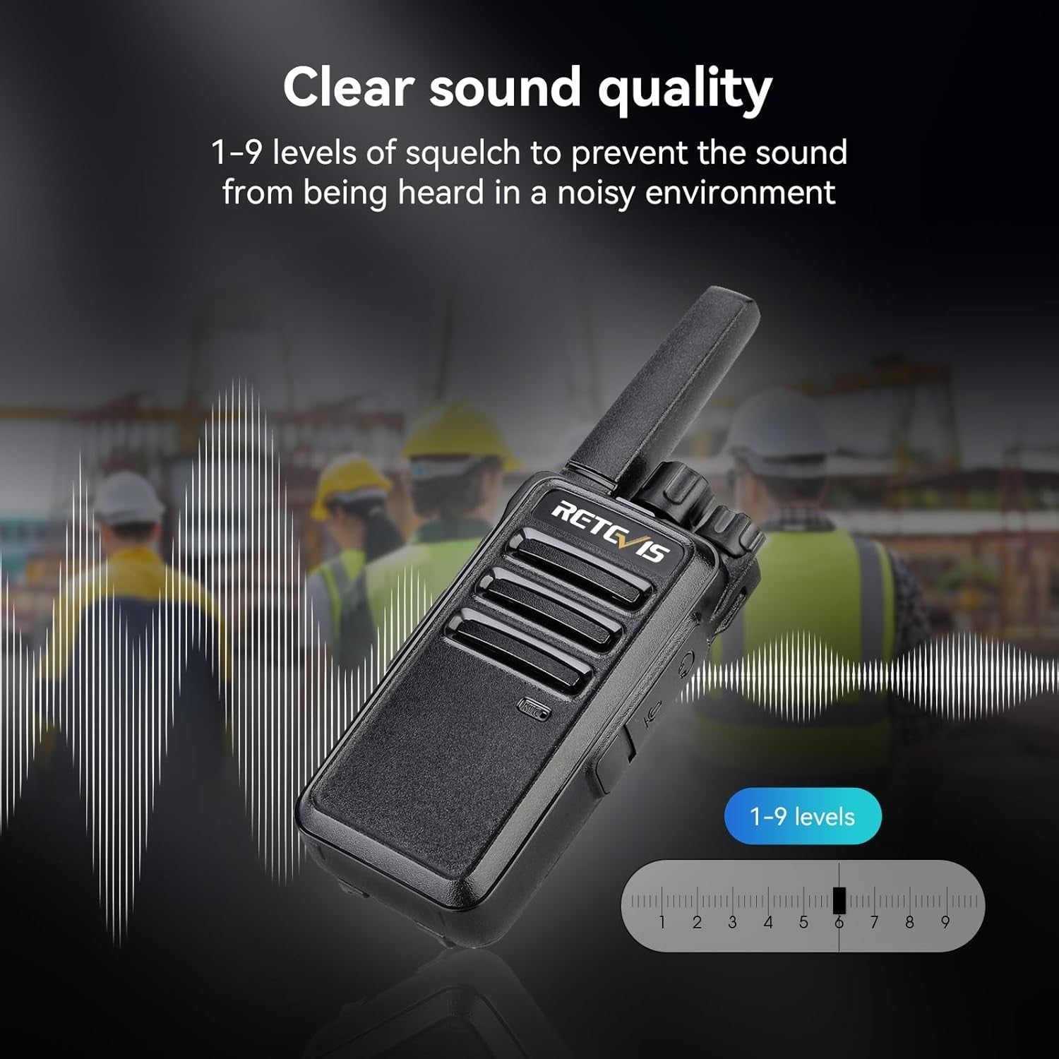 PMR446 Walkie Talkies 4 Pack Long Range Rechargeable Radio w Headset