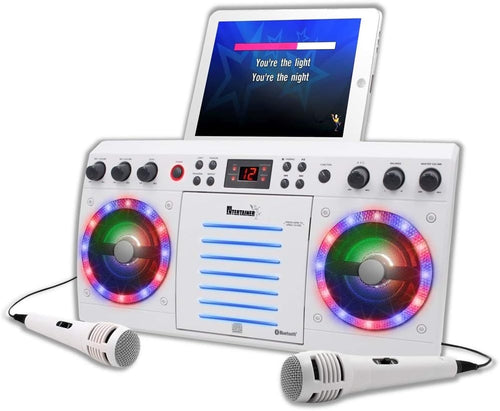 Beatbox Karaoke Machine 2 Mics CDG/CD+G Disco Lights 240 Songs Party