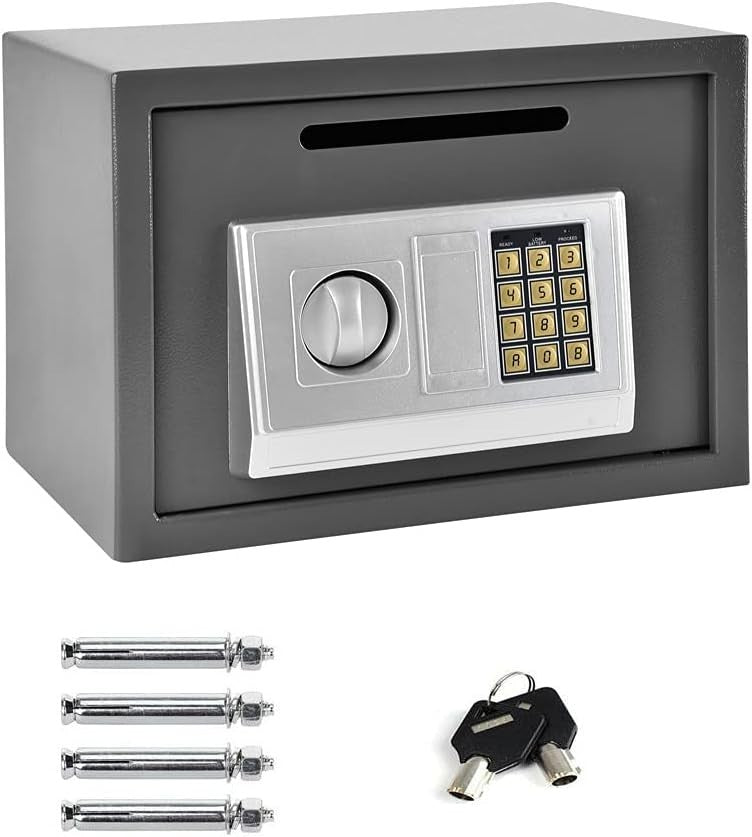 Cash Deposit Safe Box Digital Keypad Lock Money Document Security