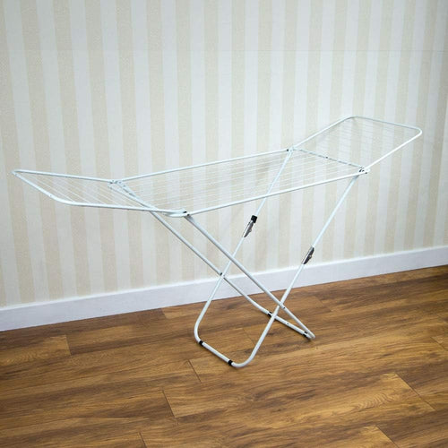 Clothes Airer Drying Rack 18m Winged Folding Indoor Outdoor Laundry Stand