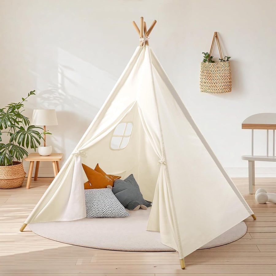 Large Cotton Kids Teepee Tent Indoor Outdoor Foldable Playhouse
