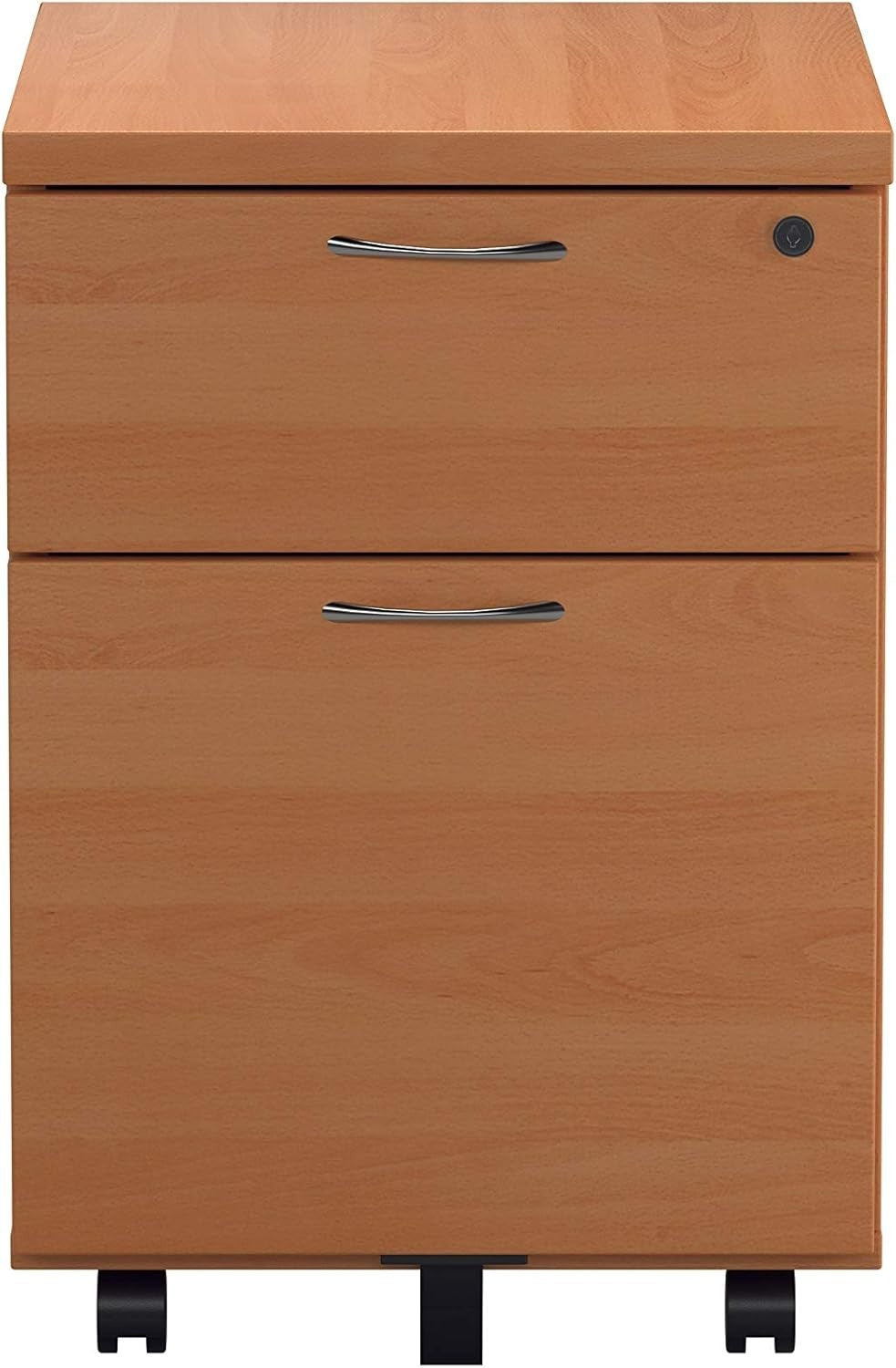 Lockable 2 Drawer Mobile Filing Cabinet Pedestal Office Storage Beech