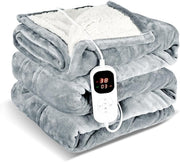 Electric Heated Throw Blanket 130x160cm 7 Heat LED Timer Washable Sofa Bed