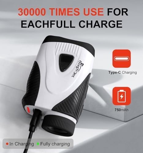 Golf Laser Rangefinder with Slope Pin Lock Vibration 1000Y Rechargeable