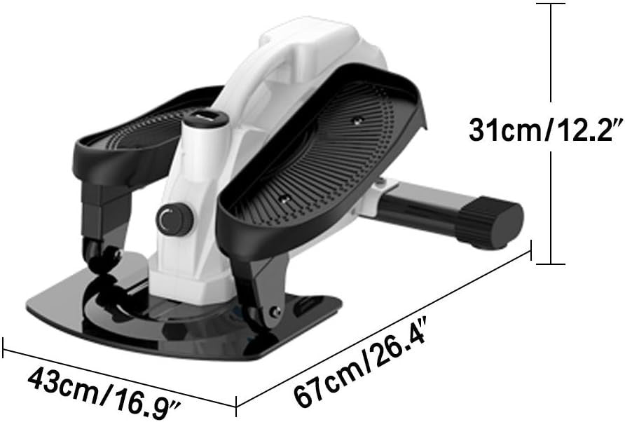 Under Desk Elliptical Mini Pedal Exerciser Stepless Resistance LED Display Quiet