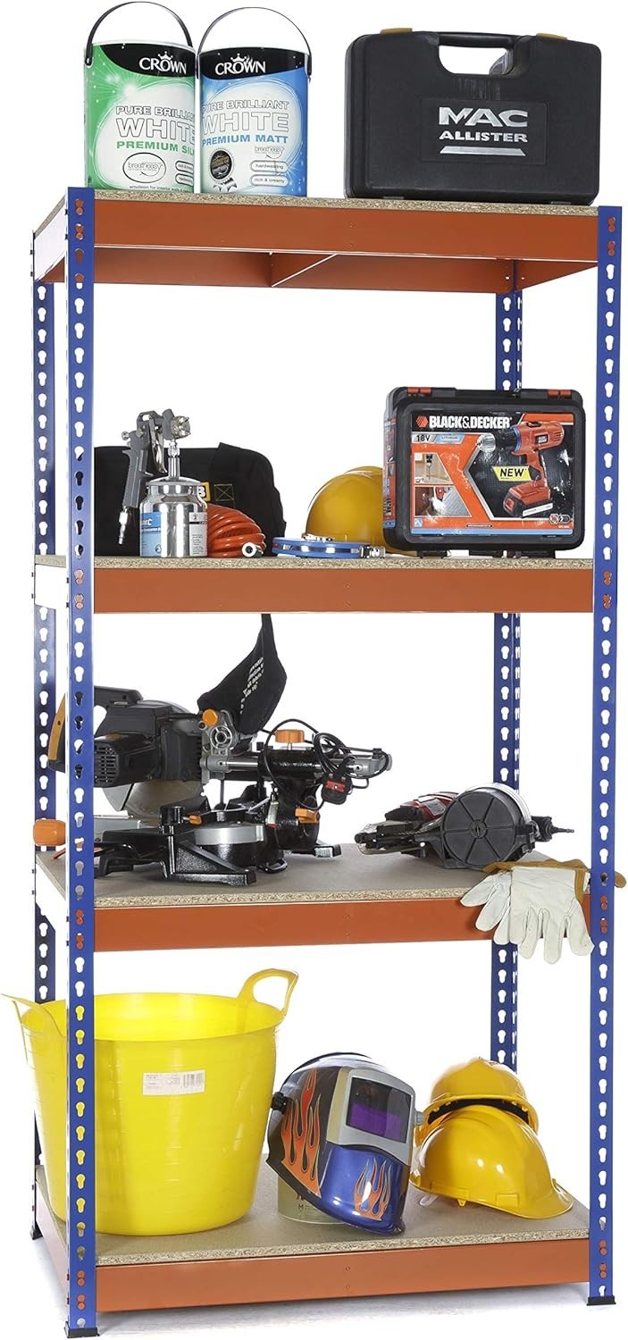 Freestanding 4-Tier Garage Shelf 400KG per Shelf 180x90x45cm Metal