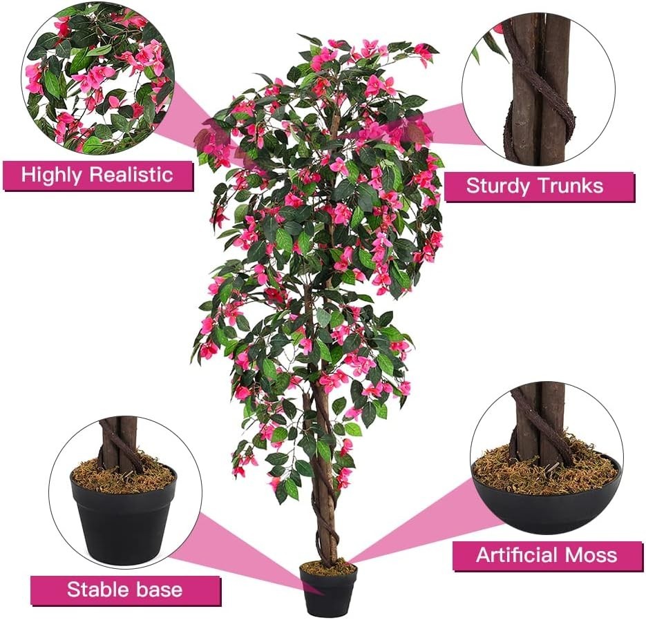 165cm Artificial Azalea Tree in Pot Pink Floral Lifelike Indoor Outdoor Decor
