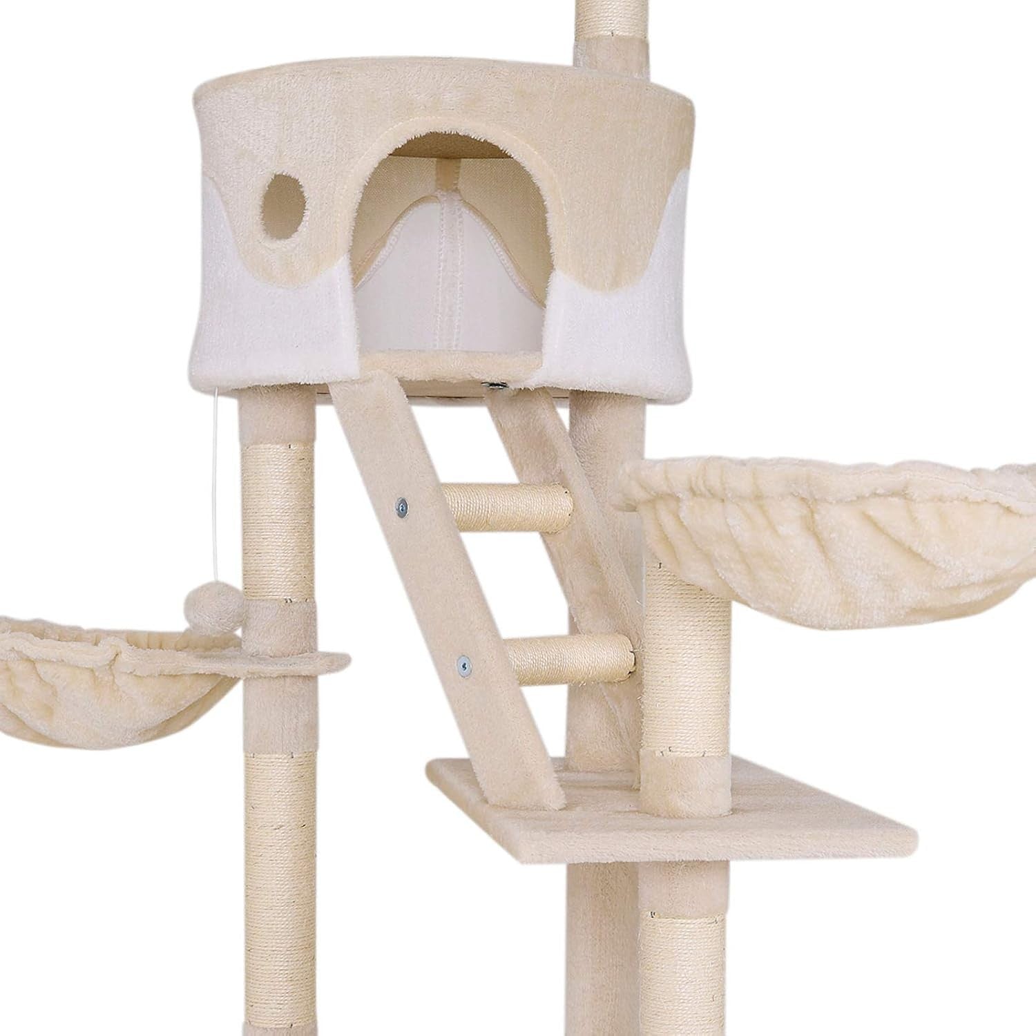 Floor to Ceiling Cat Tree 240–260cm Adjustable Scratching Tower Climber
