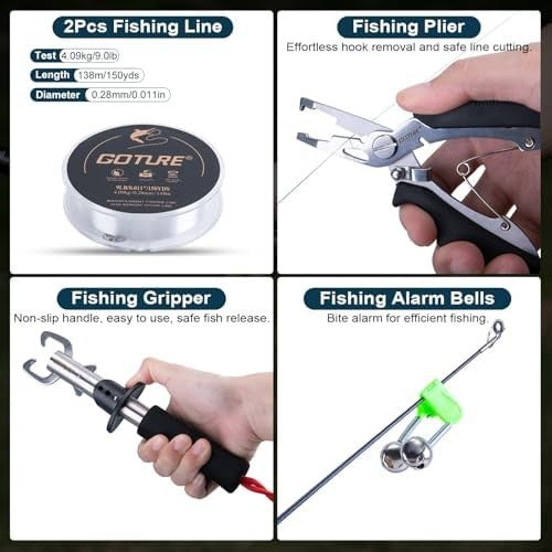 Telescopic Fishing Rod & Reel Combo – 2 Rods, 2 Pre-Spooled Reels, Bag